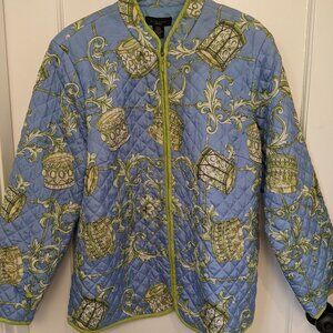 Silkland Woman's Jacket Size 1X 100% Silk Quilted Lined Lightweight